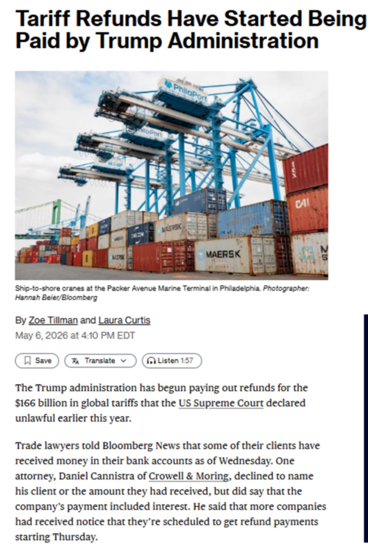 Trump Administration Begins Paying IEEPA Tariff Refunds