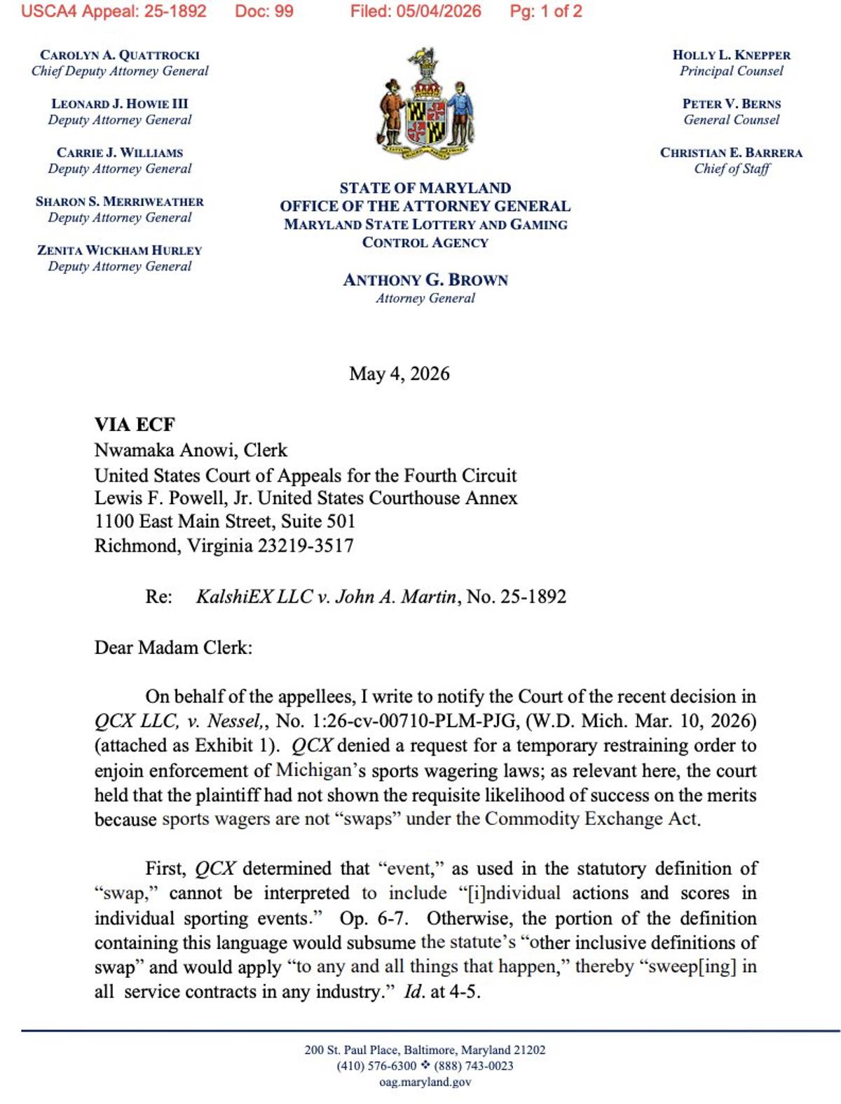Maryland Submits