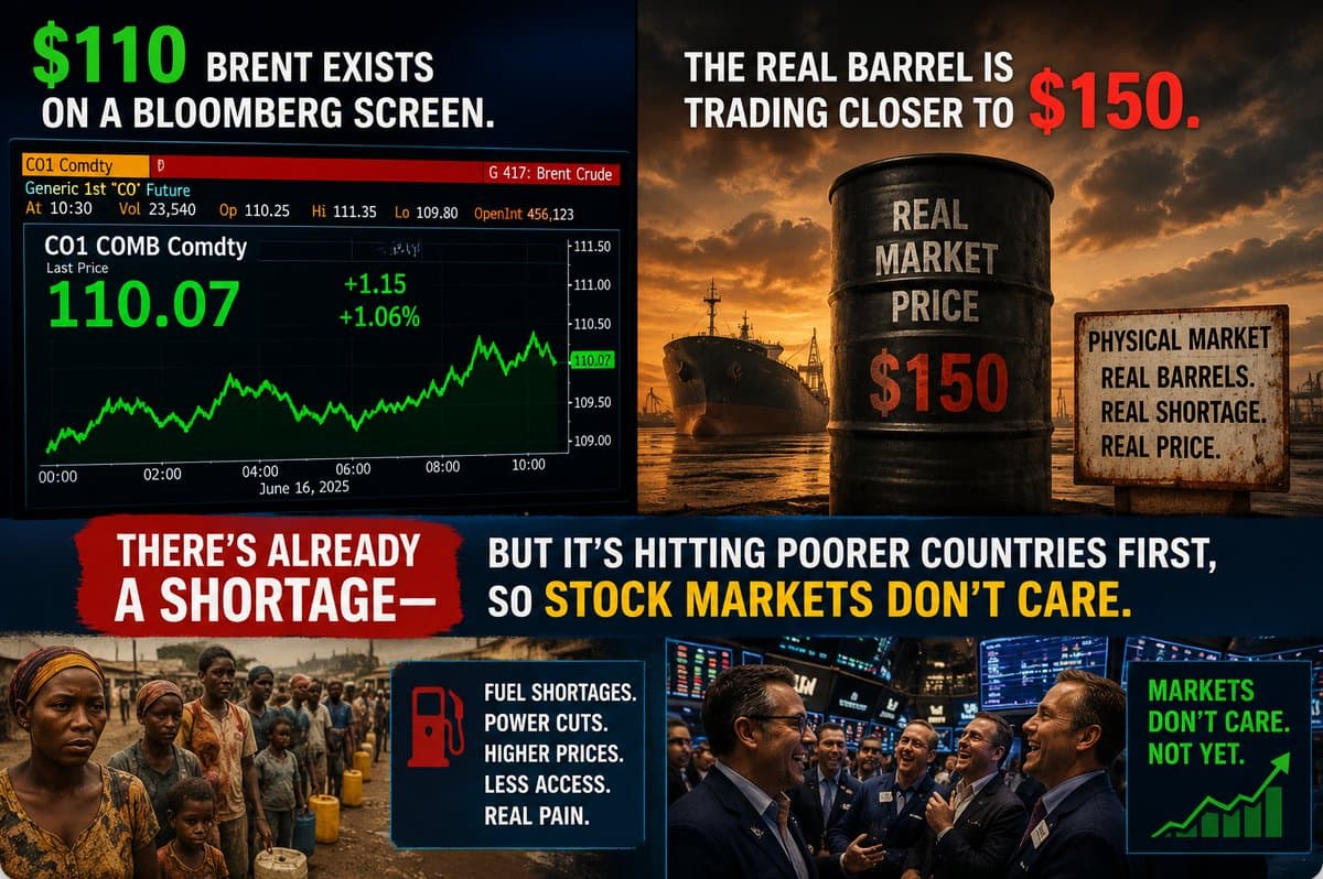 Bloomberg Brent Misleads; Real Oil Near $150, Hits Poor First