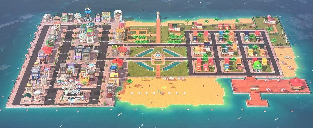 Created a Full Coastal City in Tomodachi Life