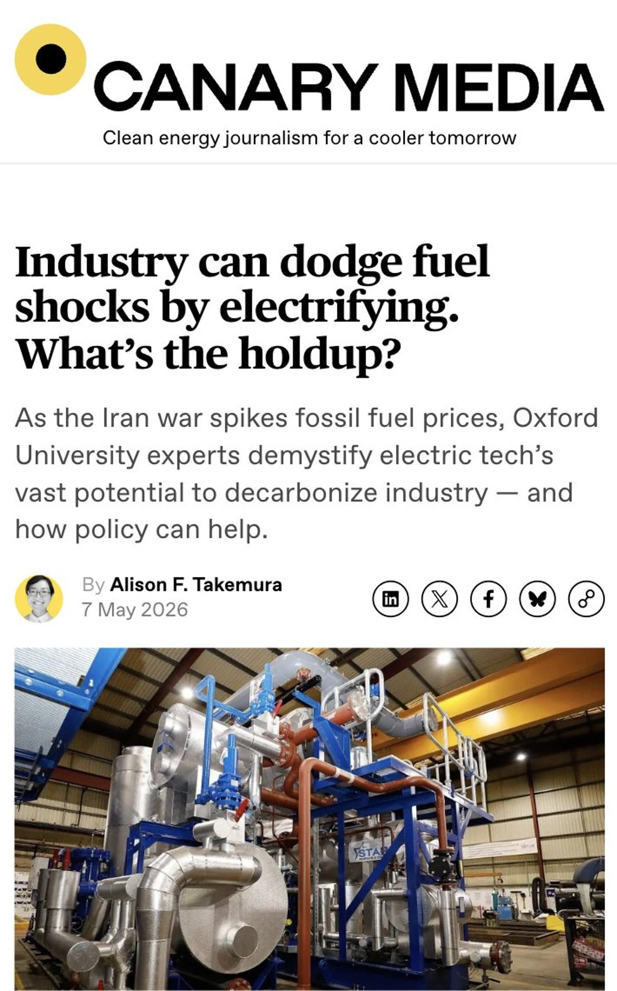 Industrial Fossil Dependence Exposed; 90% Could Go Electric