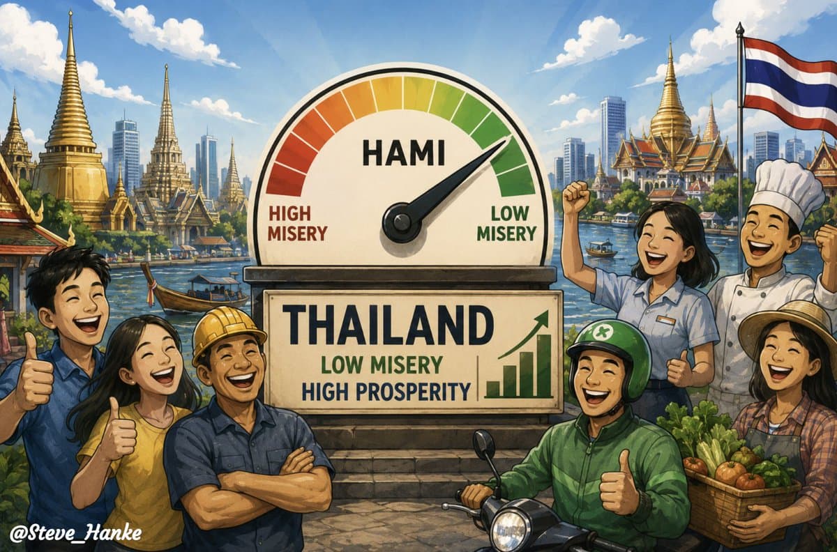 Thailand Ranks 3rd Happiest with Low Misery