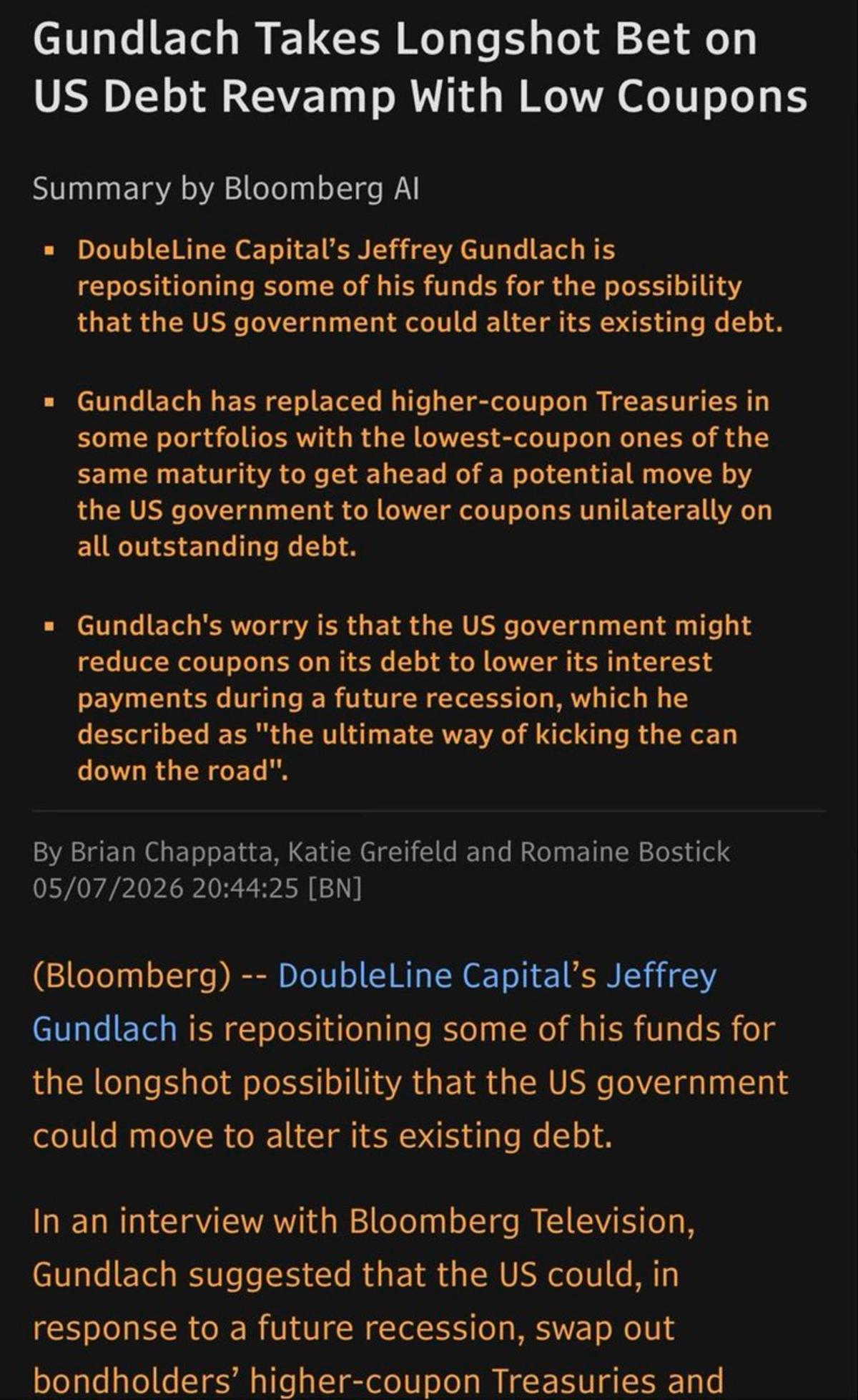 Mocking Jeff: Buy Gold, Short The