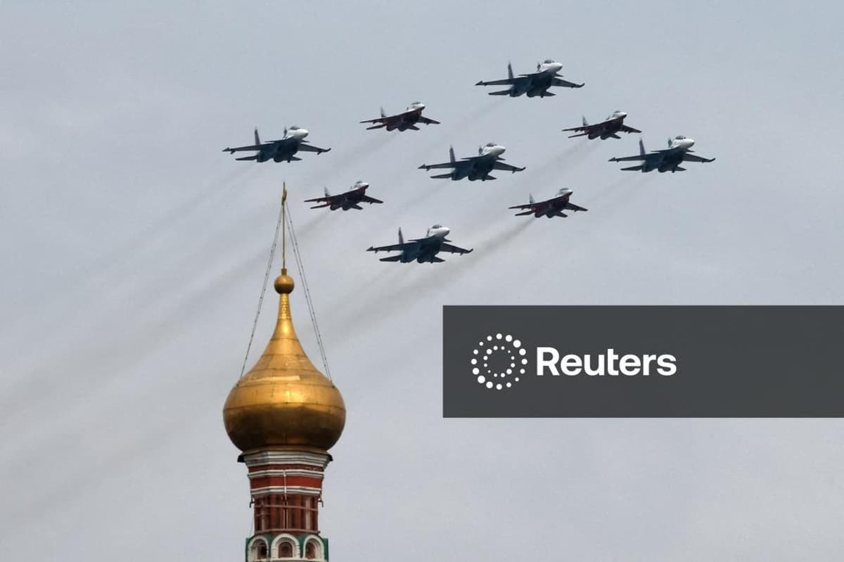 Russian Aerobatic Teams Rehearse Flypast Over St. Basil’s