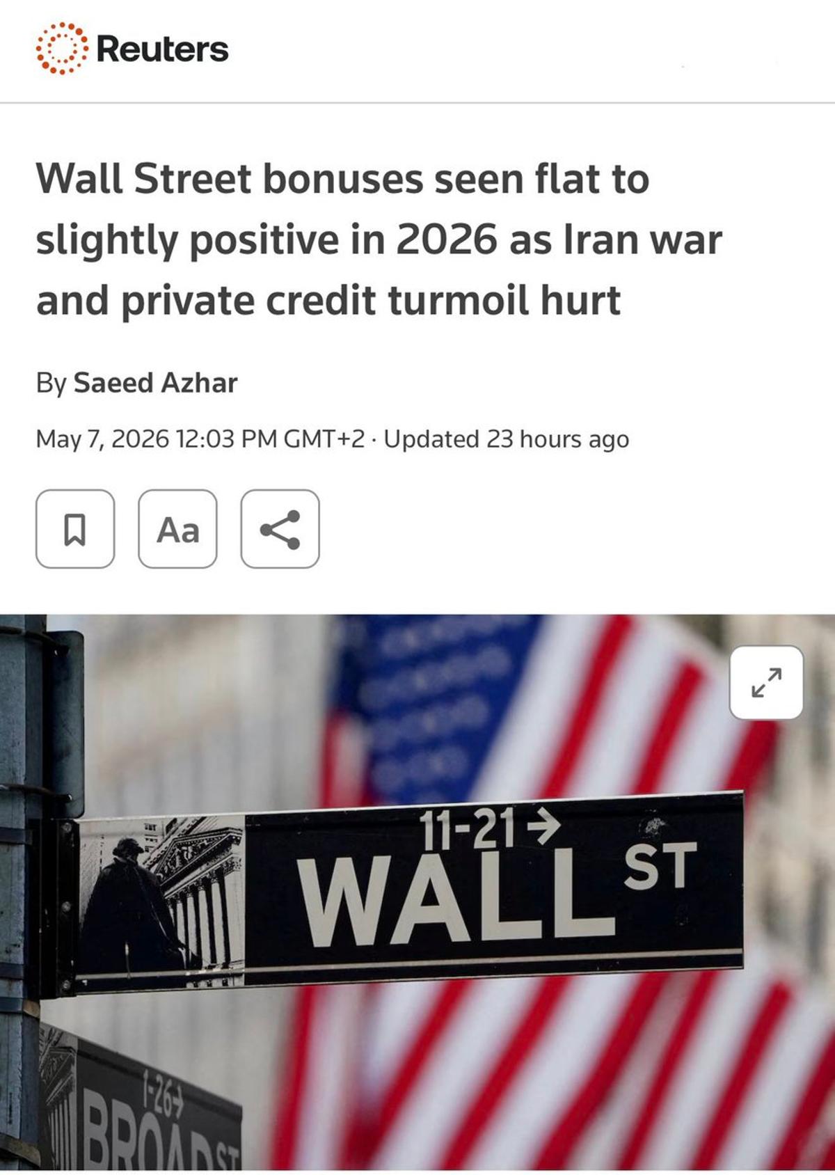 Wealth Management Bonuses Rise 5% Amid Flat Wall Street Pay