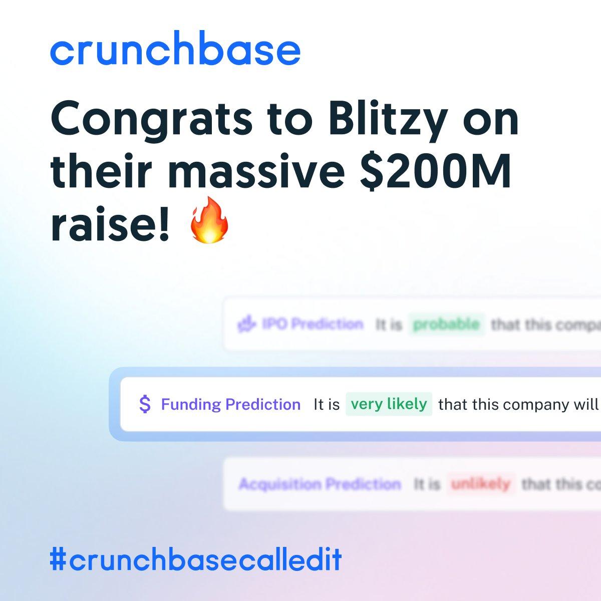 Crunchbase Predicted $200M Blitzy Raise Six Months Early