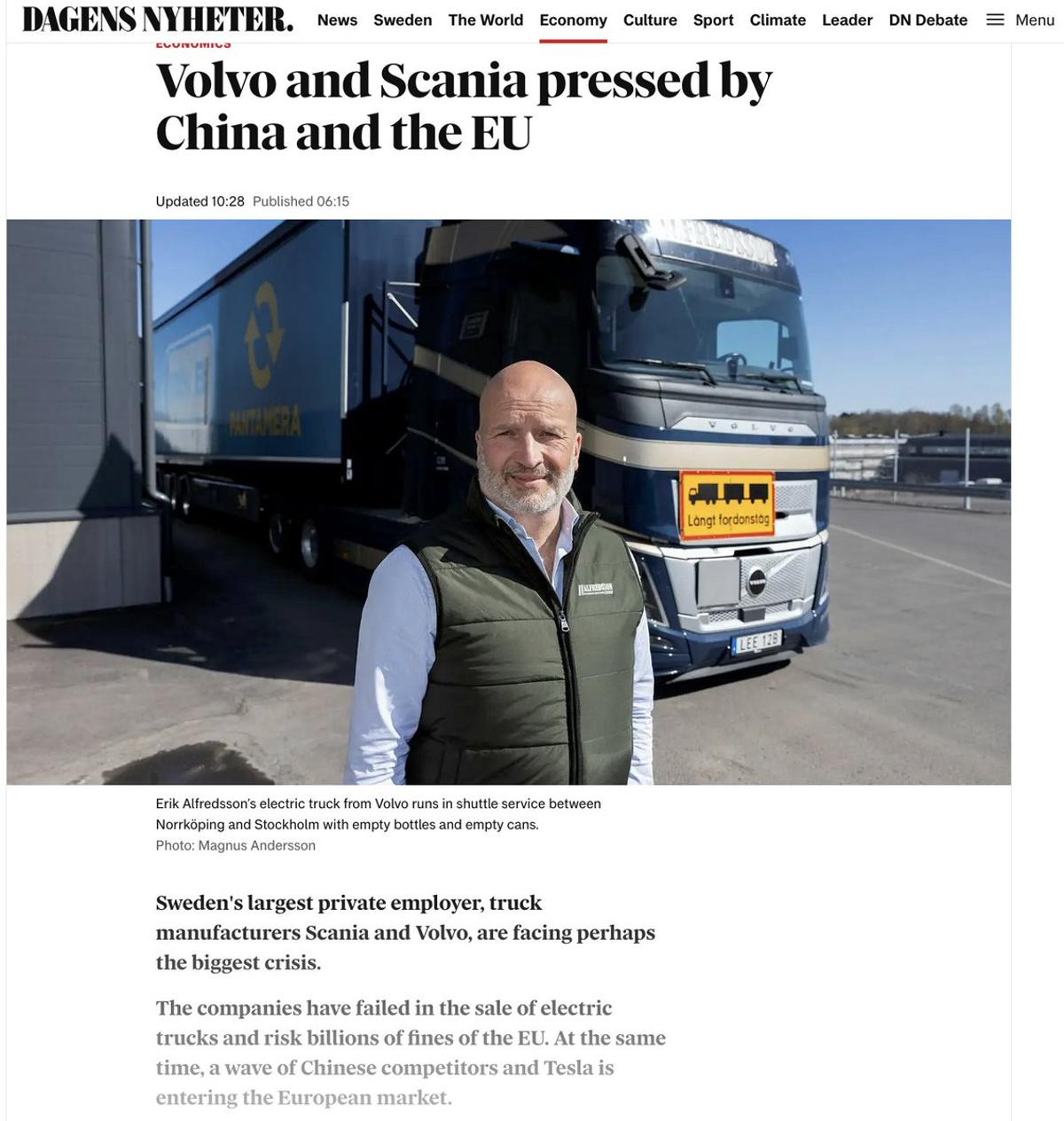 Sweden Pulls EV Truck Incentives, Threatens Europe's Progress