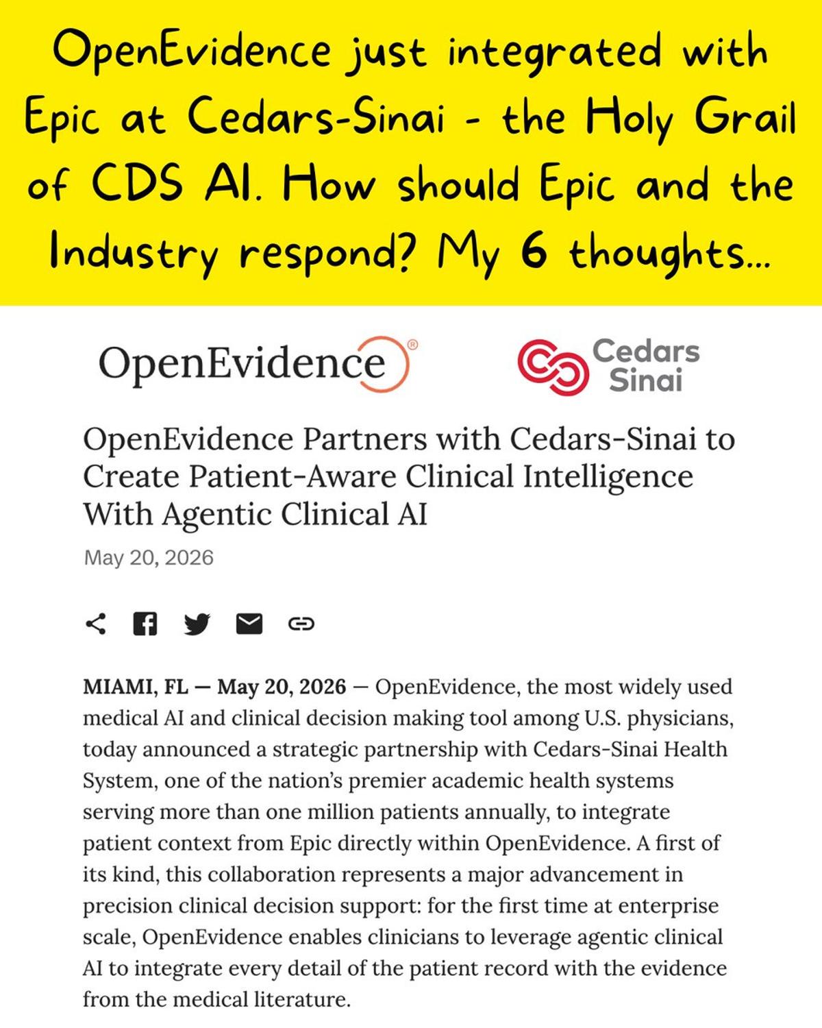 Cedars Sinai Deploys Live Patient‑Context AI for Clinical Decision Support