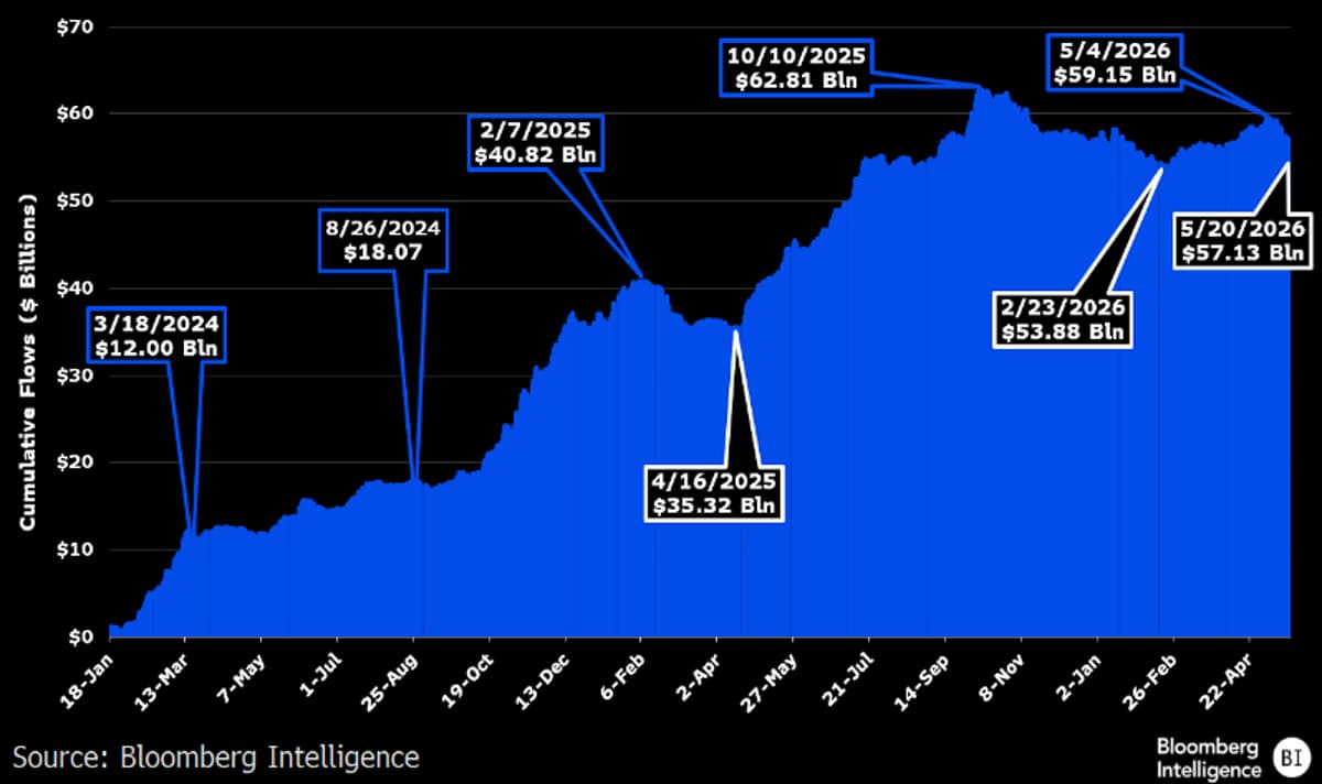 Spot Bitcoin ETFs Near New High, Show Resilience
