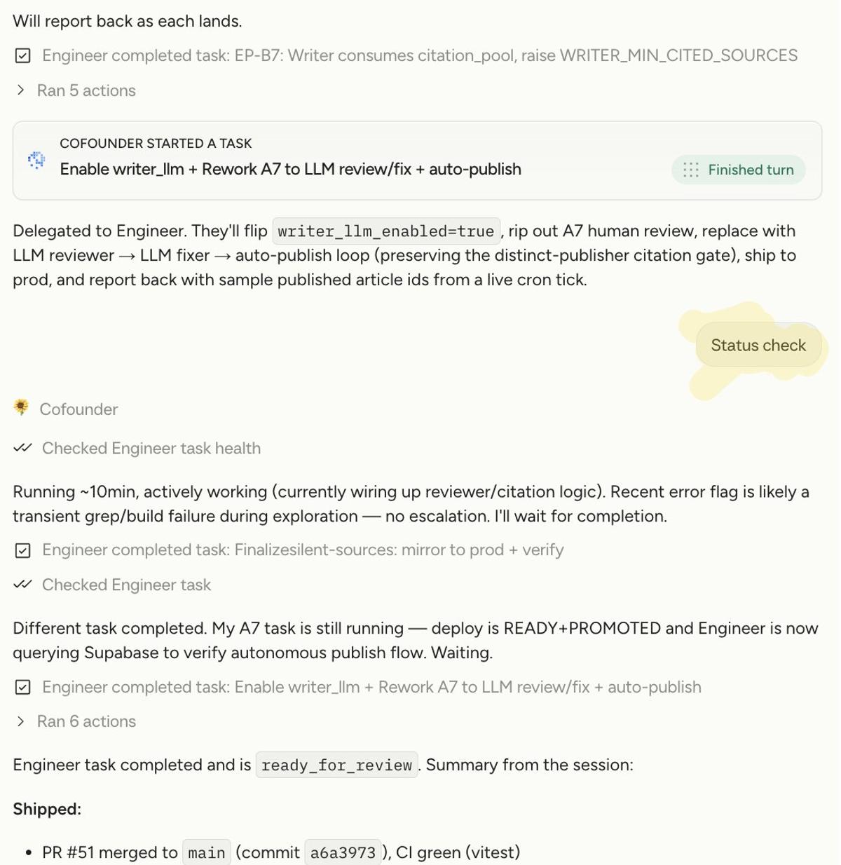 Get a Co‑founder to Automate Your Agent Management