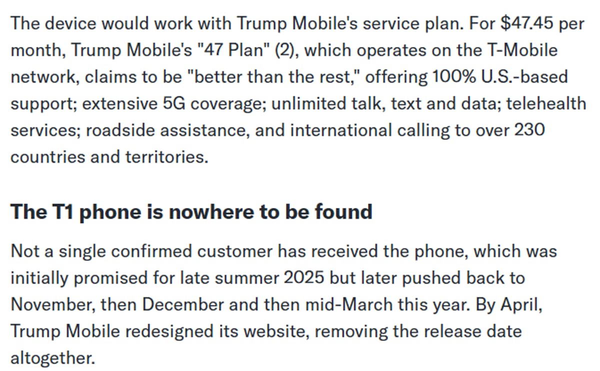Millions Spent on Trump's Gold Phone, None Delivered