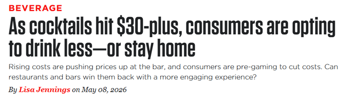Rising Costs and Health Trends Cripple Restaurant Drink Programs