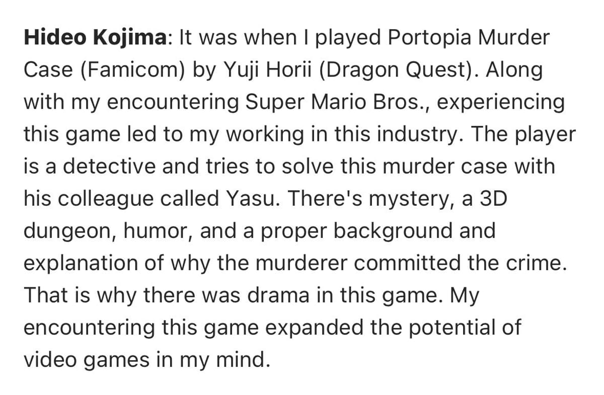 Visual Novels Shaped Modern Narrative Games, Kojima Confirms