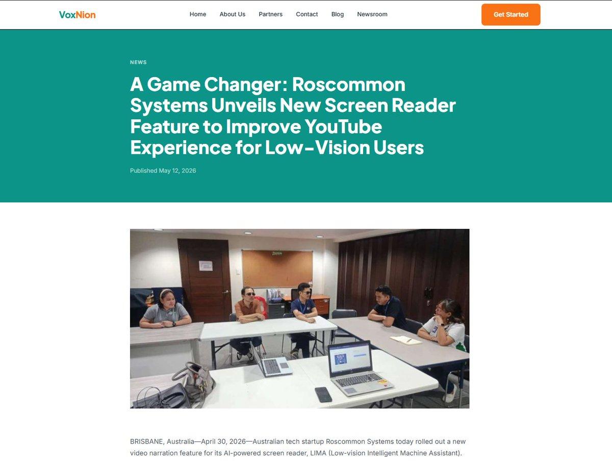 Roscommon Adds Screen Reader for Low‑vision YouTube Users