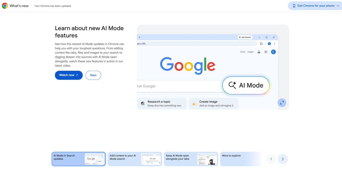 Chrome Update Showcases AI Mode as Search’s Future
