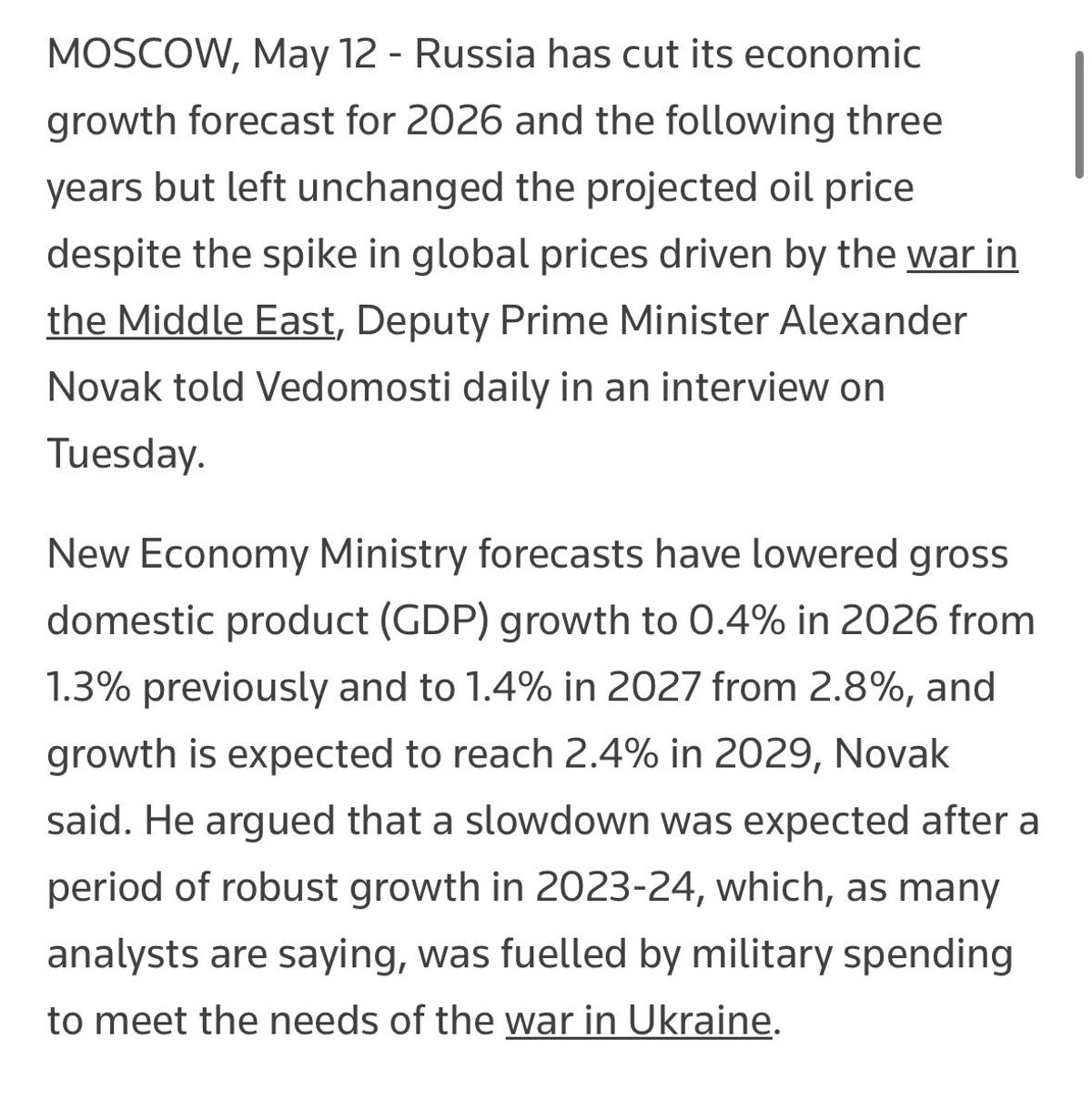 Russia Slashes 2026‑29 Growth Forecast, Holds Oil Price Steady