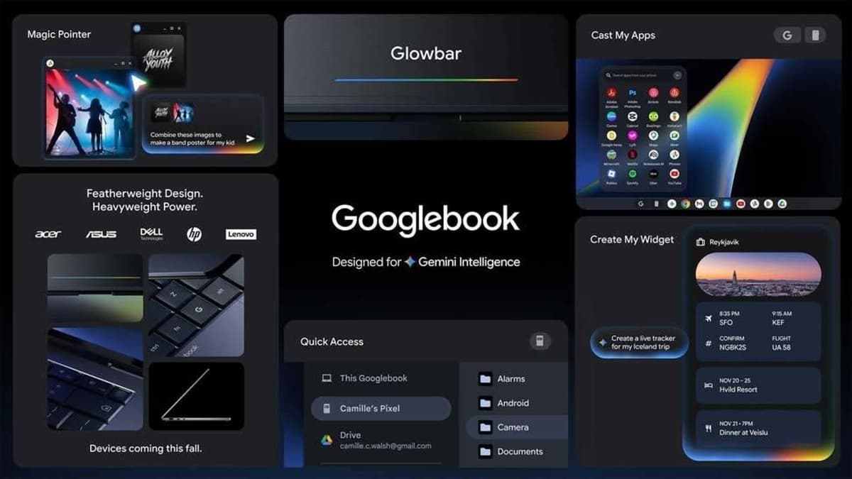 Googlebook Leaks Reveal Gemini AI, Magic Pointer, New Devices