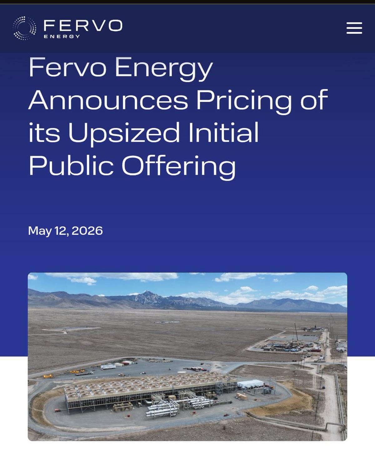 Fervo Energy Launches IPO on Nasdaq as FRVO