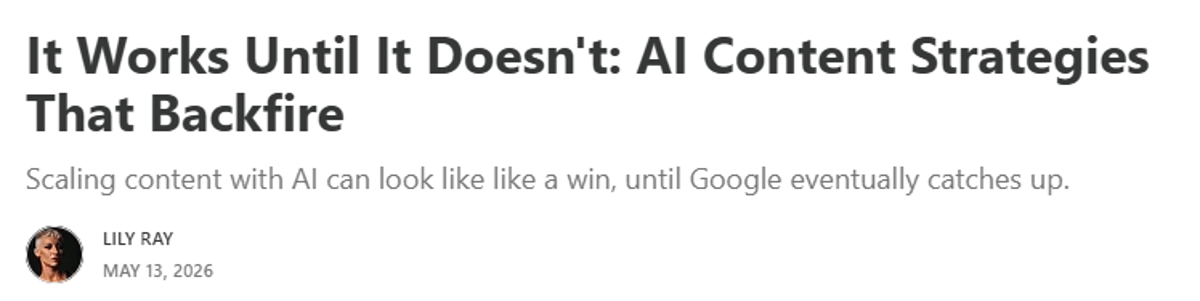 Scaling AI Content Can Harm Your SEO Rankings