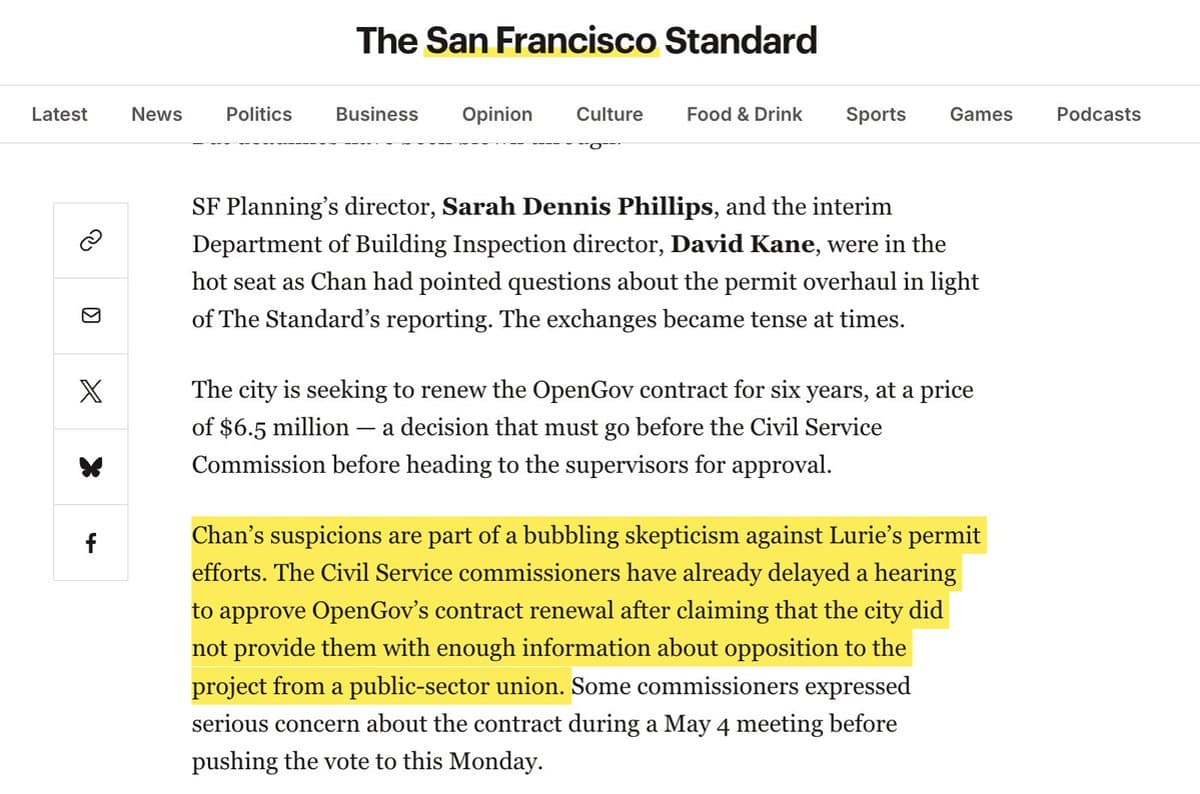 OpenGov Streamlines SF Permits Amid Union NIMBY Push