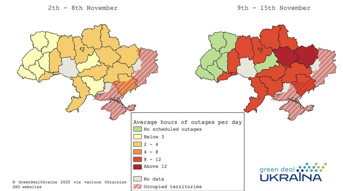 Blackouts Surge After November 8 Russian Attack