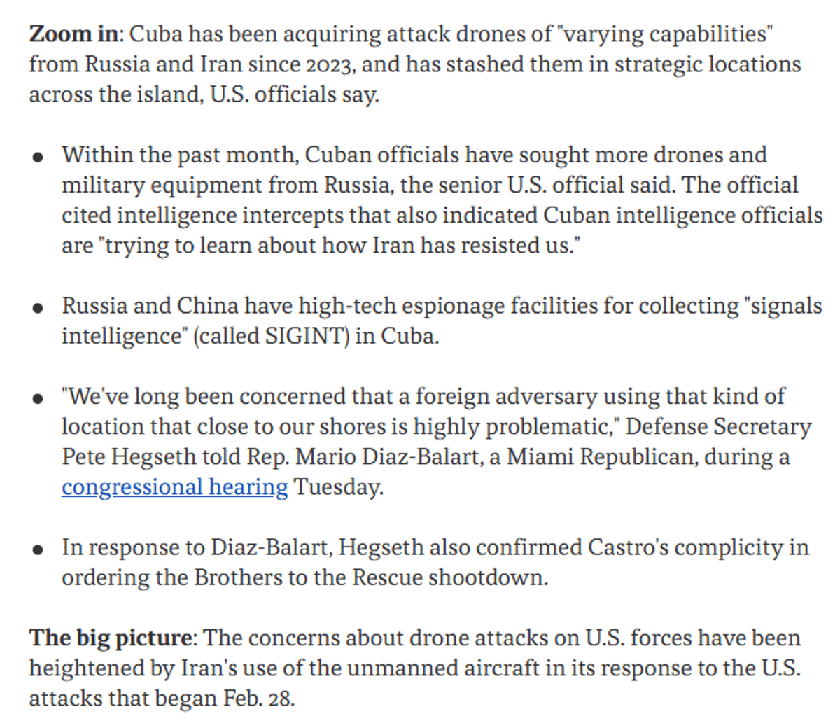 Cuba Amasses 300+ Drones, Eyes Attacks on U.S. Targets