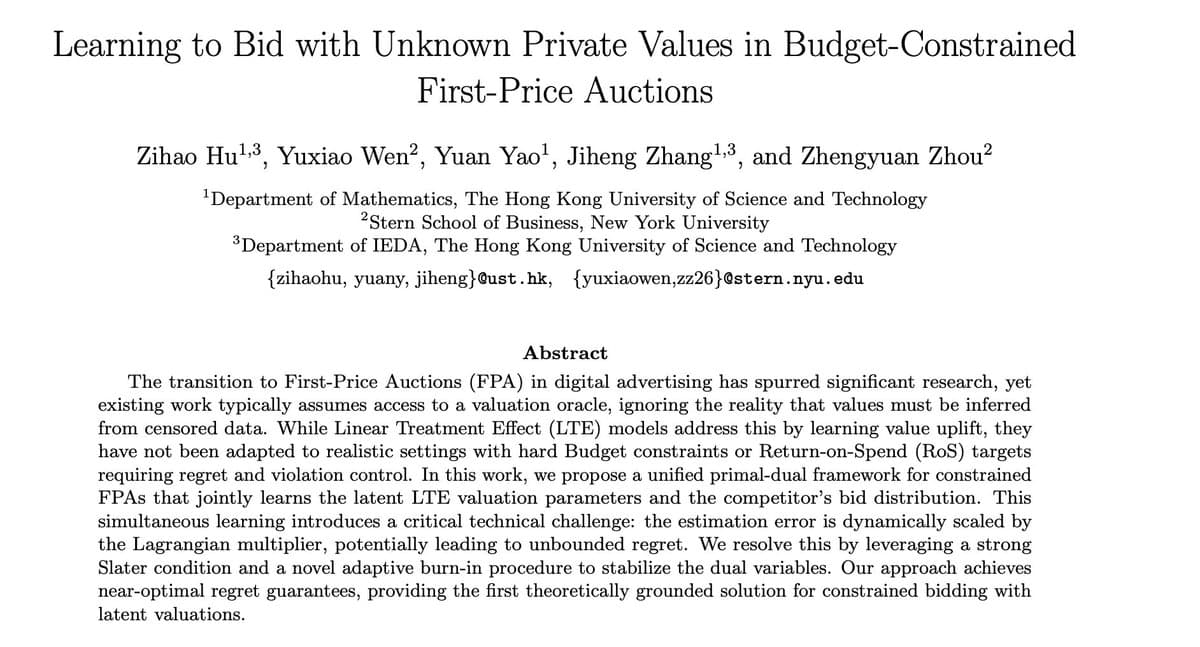 First-Price RTB Bidding Requires Joint Causal Value Learning