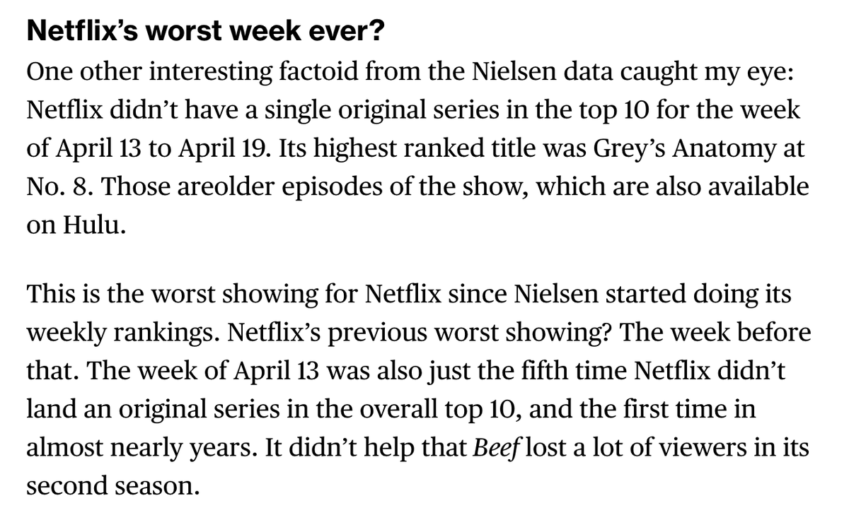 Netflix Hits Streaming Low, Reruns Beat New Shows