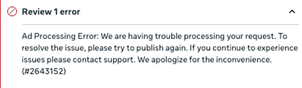 Meta Bug Halts 200+ Ads, No Quick Fix