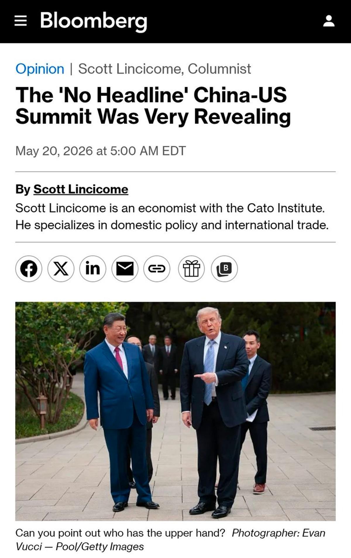 No‑headline US‑China Summit Reveals Bleak Outlook for US