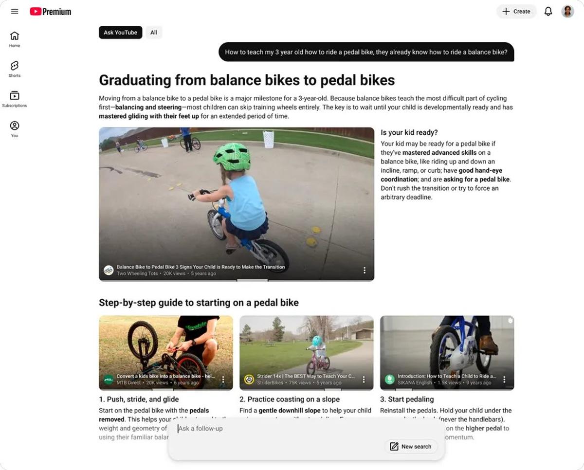 Google Launches AI-Powered Conversational Search for YouTube Premium