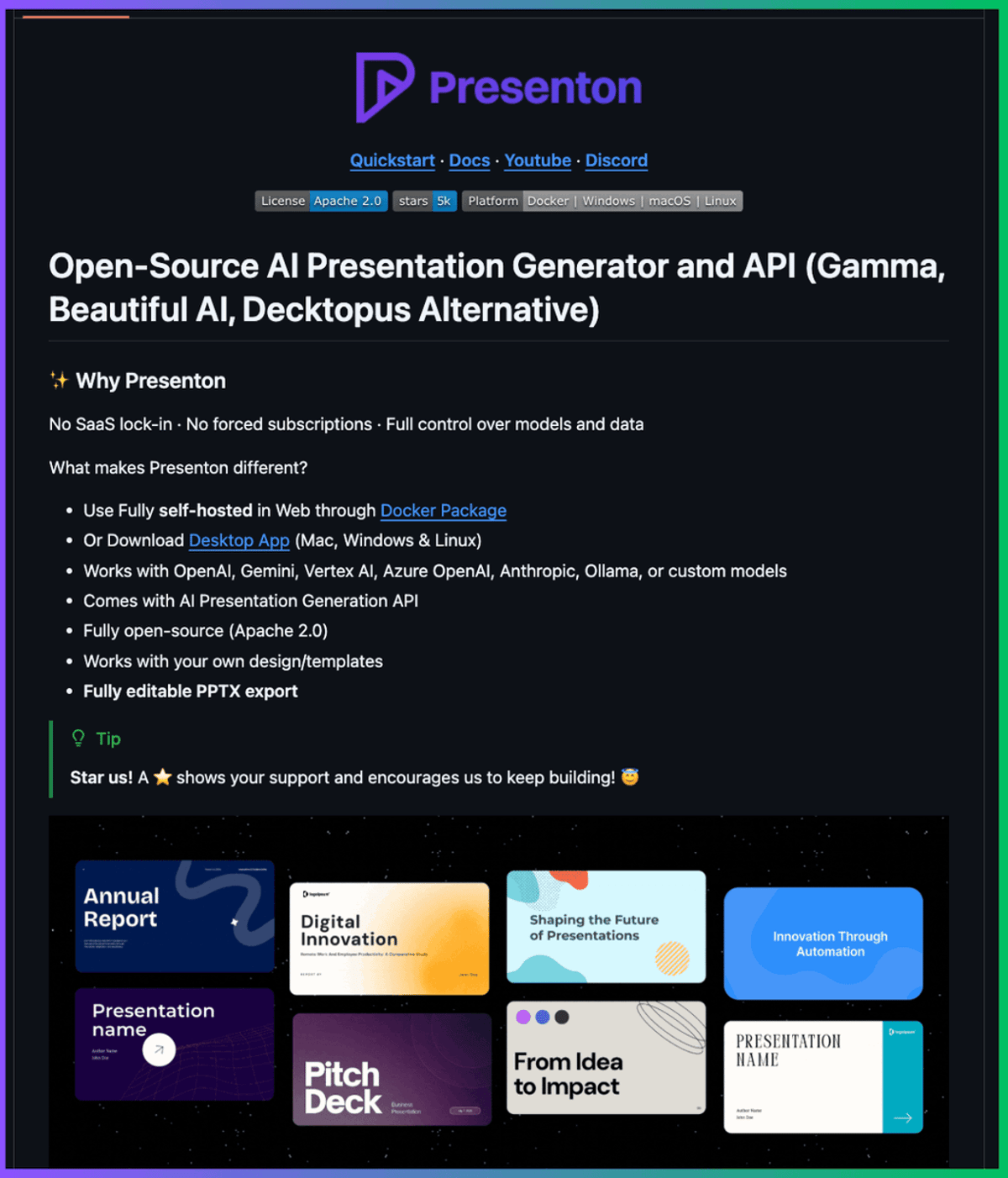 Open‑source Presenton Replaces Paid Slide‑deck Services