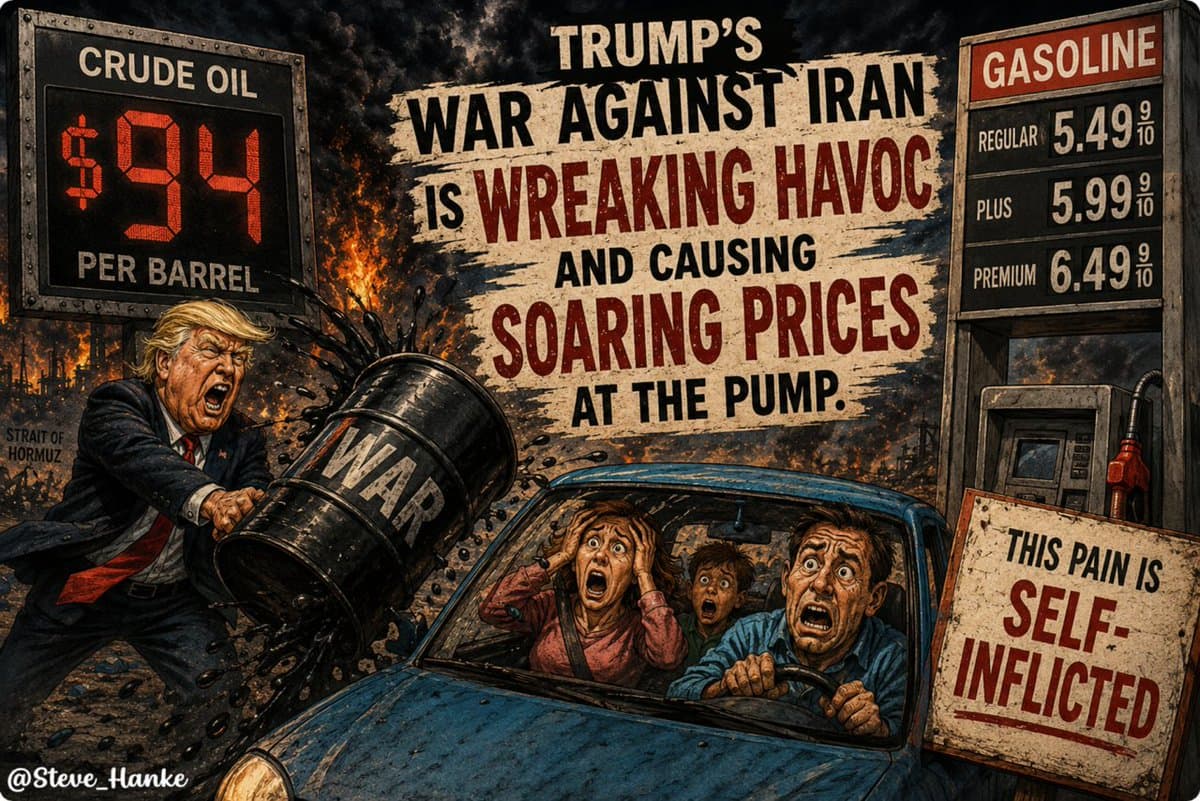 War on Iran Fuels Oil Surge to $94