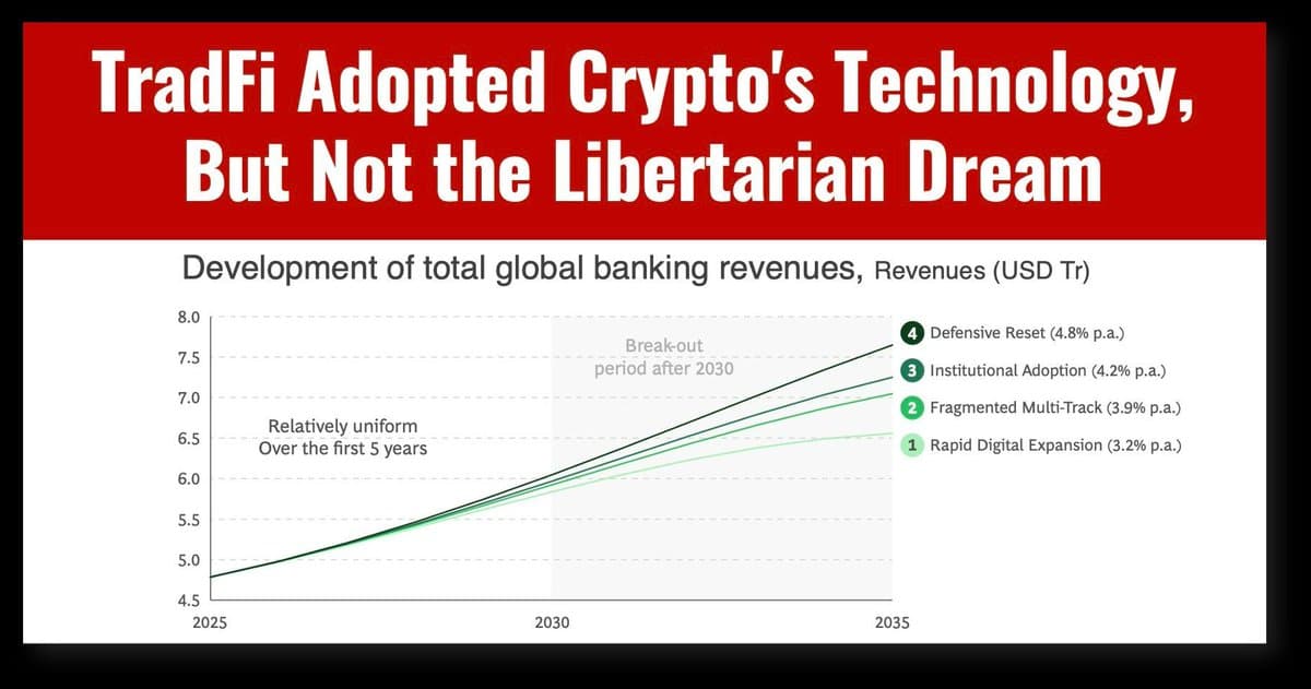 Institutional Tokenized Deposits Replace Libertarian Crypto Dream