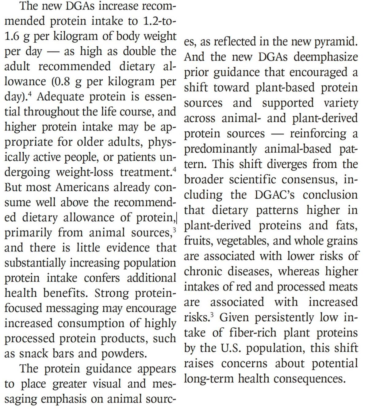 New US Dietary Guidelines Flawed, Protein Section Unsubstantiated