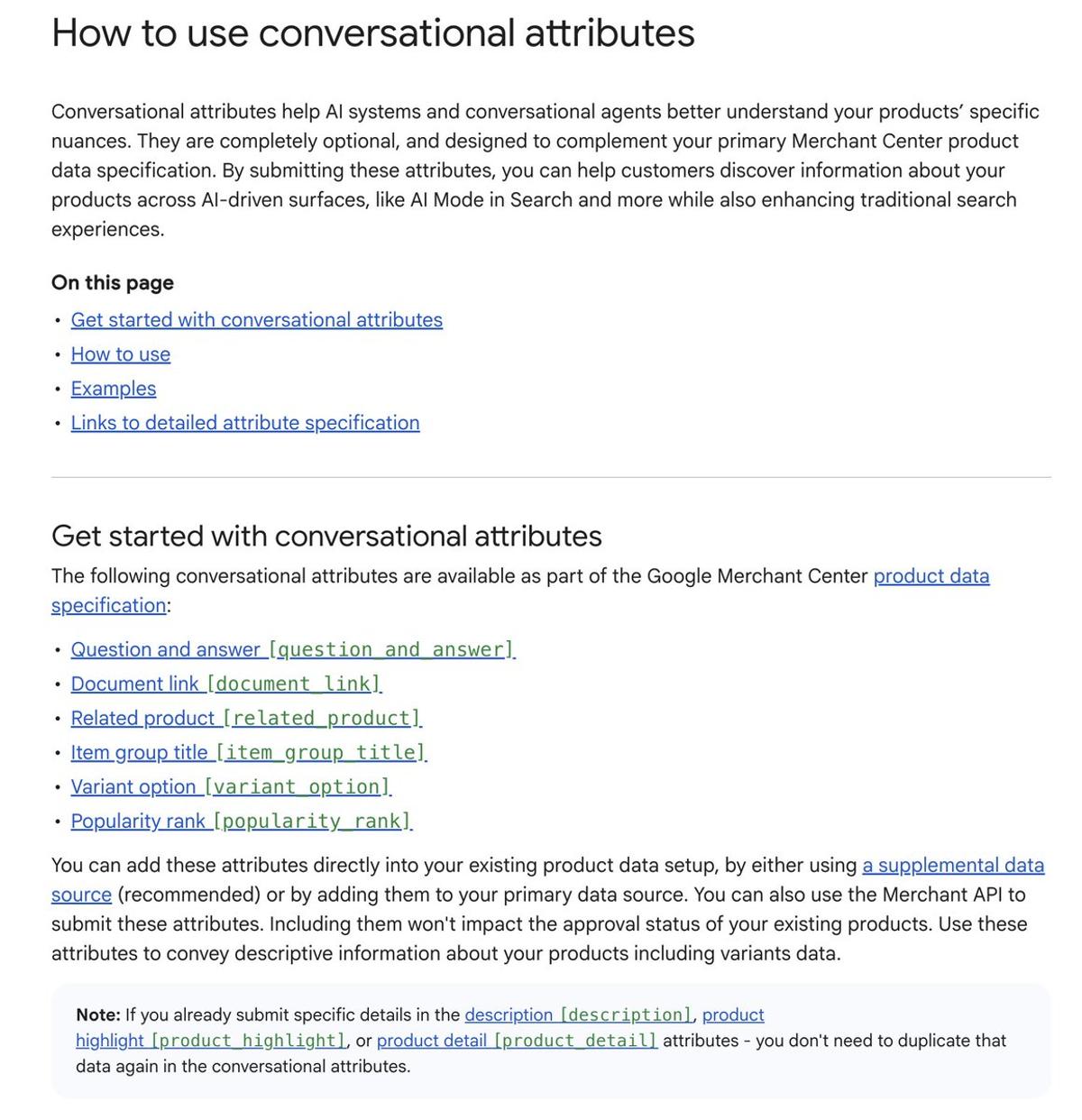 Google Merchant Center Adds Conversational Attributes for AI Mode