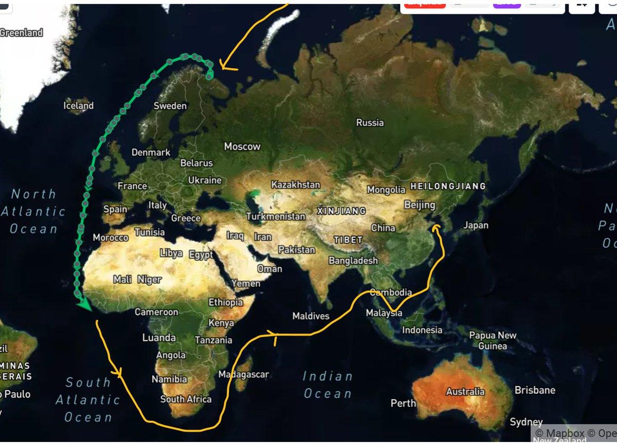 Russian LNG Ship Bypasses Red Sea, Sails Around Globe