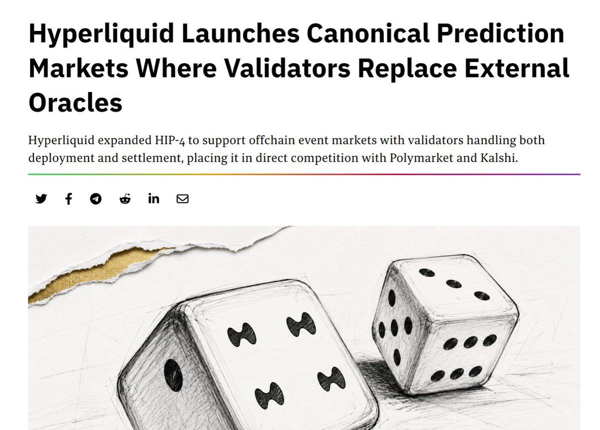 Hyperliquid Launches Fully Collateralized Prediction Markets, Challenging Polymarket