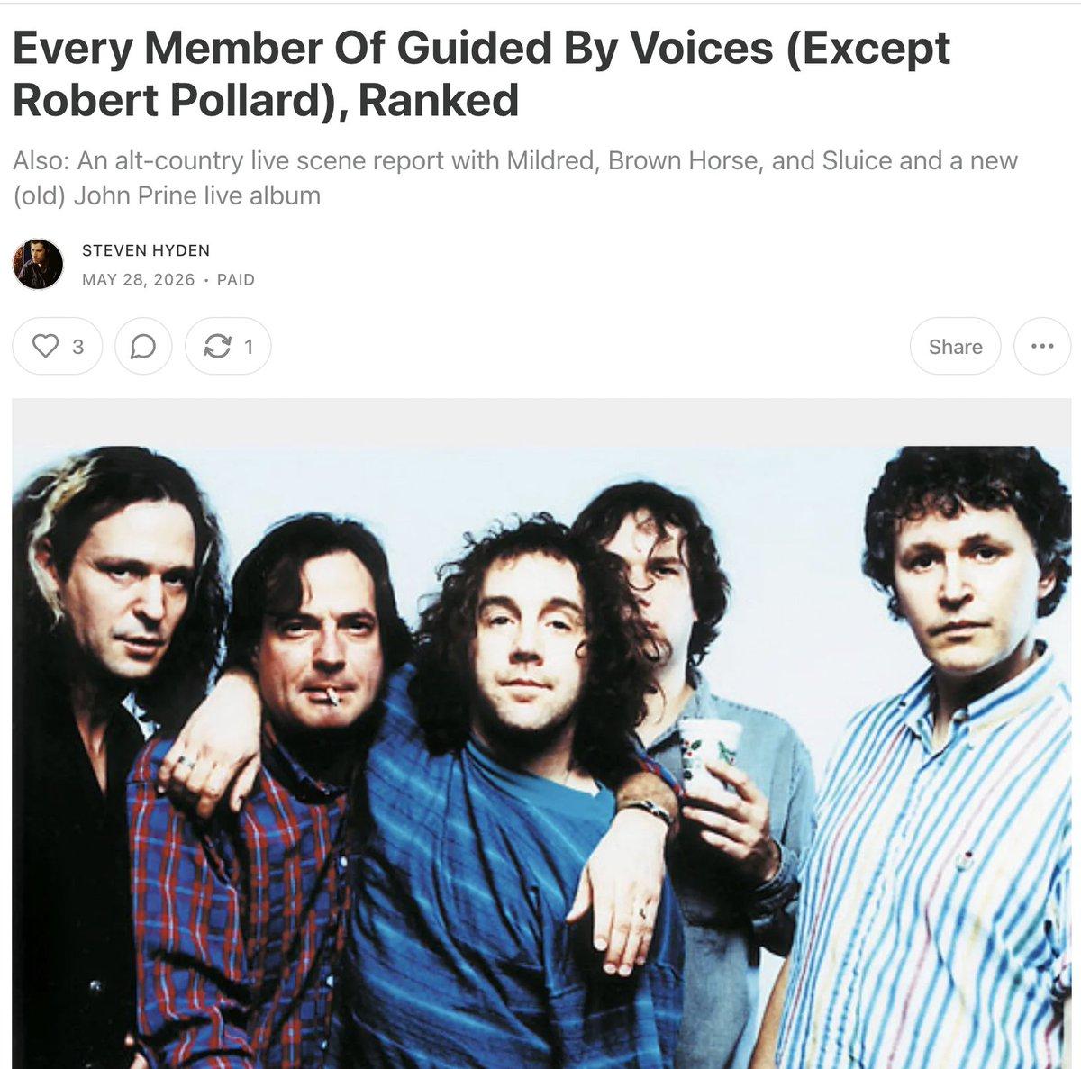 Complete Ranking of Every Guided By Voices Member