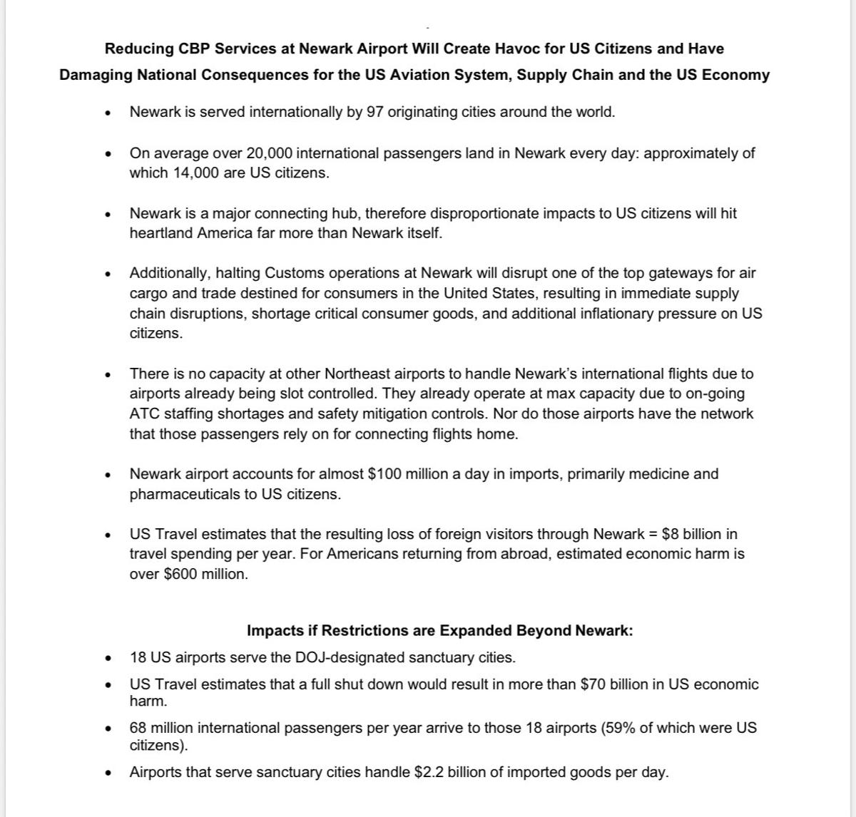 Northeast Airports Lack Capacity to Absorb Newark Shutdown