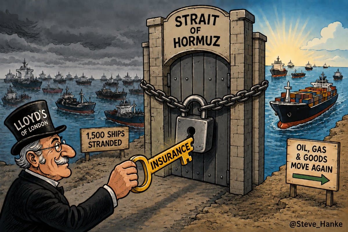 Lloyd's Pricing Risk Stalls Hormuz, Stranding 1,500 Ships