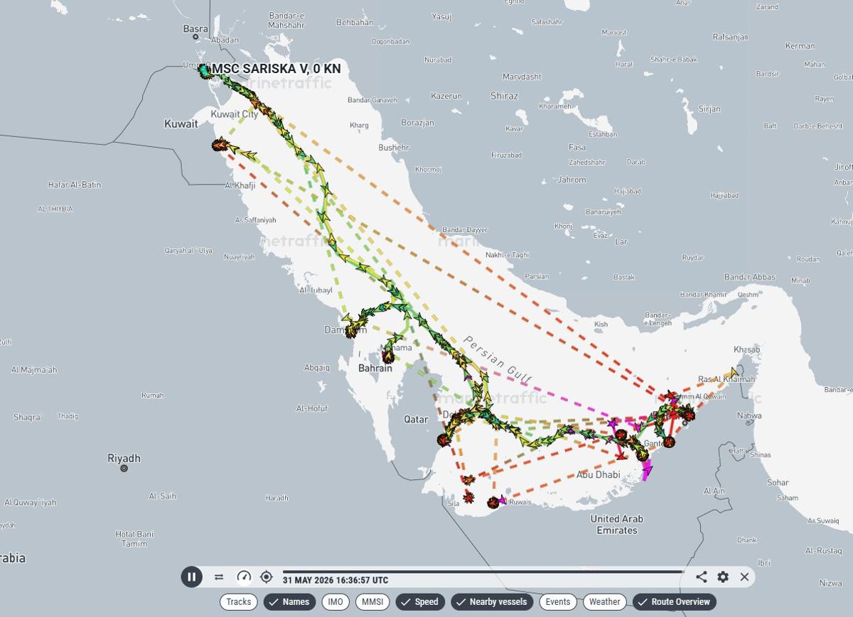 USV Attack Damages MSC Sariska V in Gulf