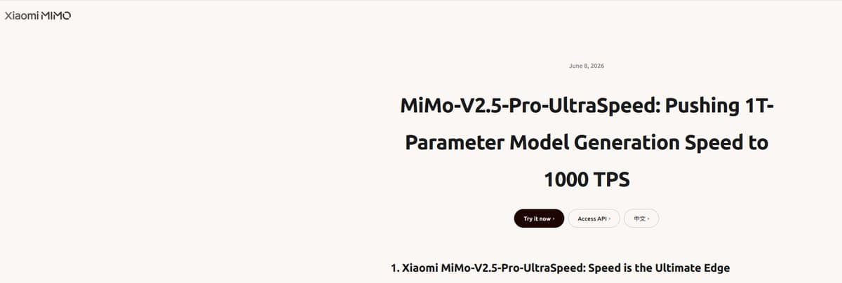 Xiaomi Turns Inference Speed Into Competitive Moat