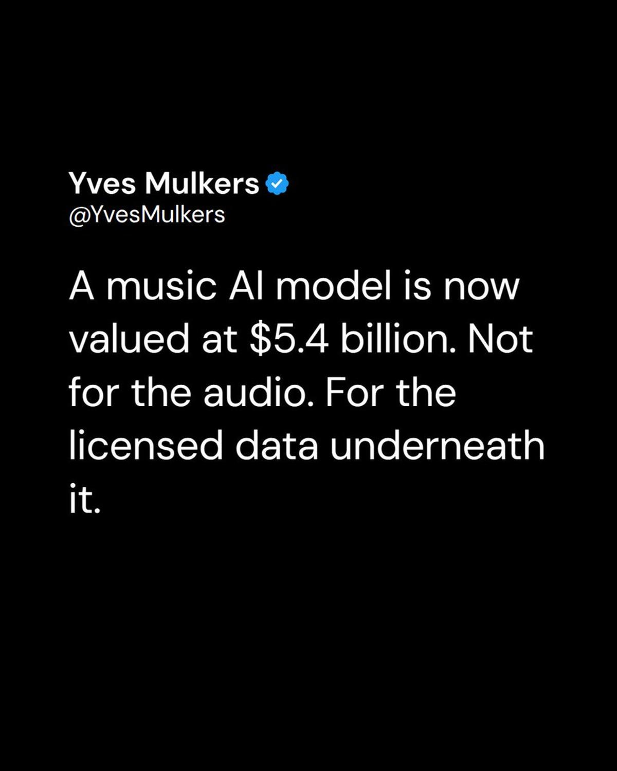 Music AI’s $5.4B Valuation Driven by Data, Not Tricks