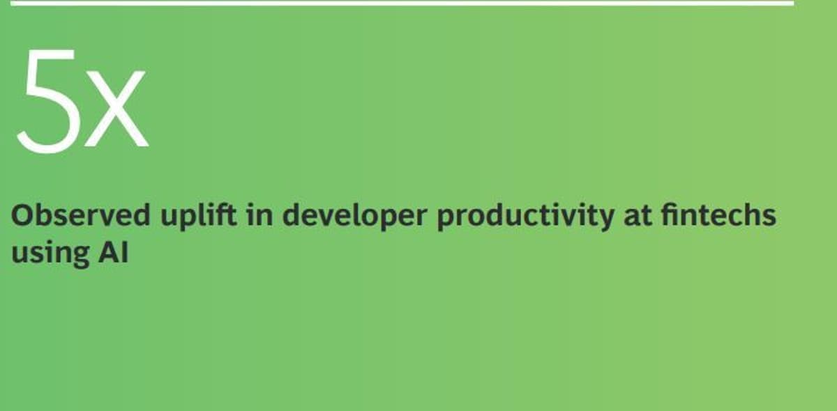 Fintechs Redesigning with AI Achieve 5× Developer Productivity