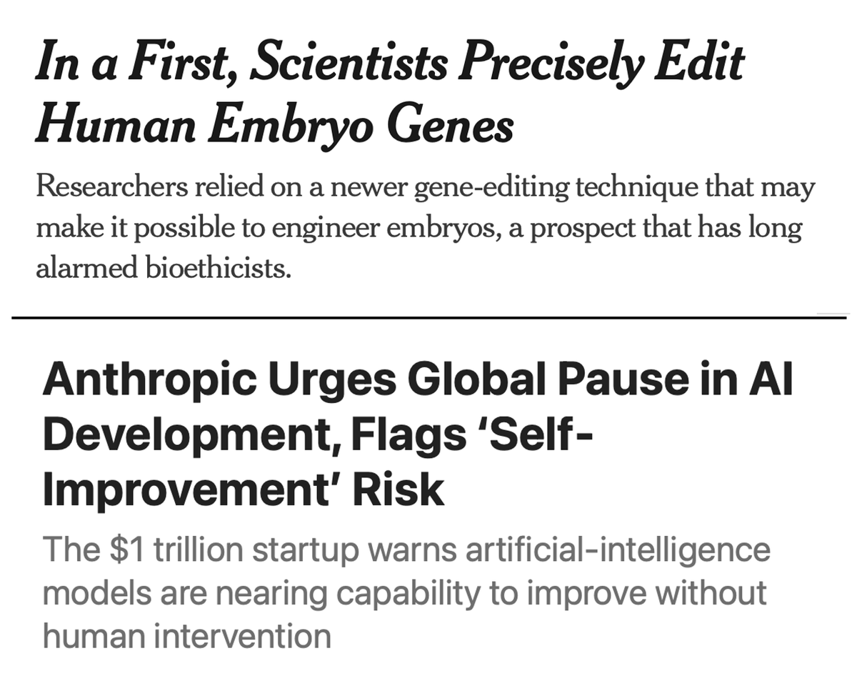 CRISPR Embryos and Self‑learning AI Now Real, Risks Looming