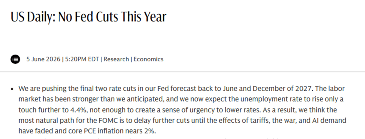 Fed Delays Cuts Until 2027 as Labor Remains Strong