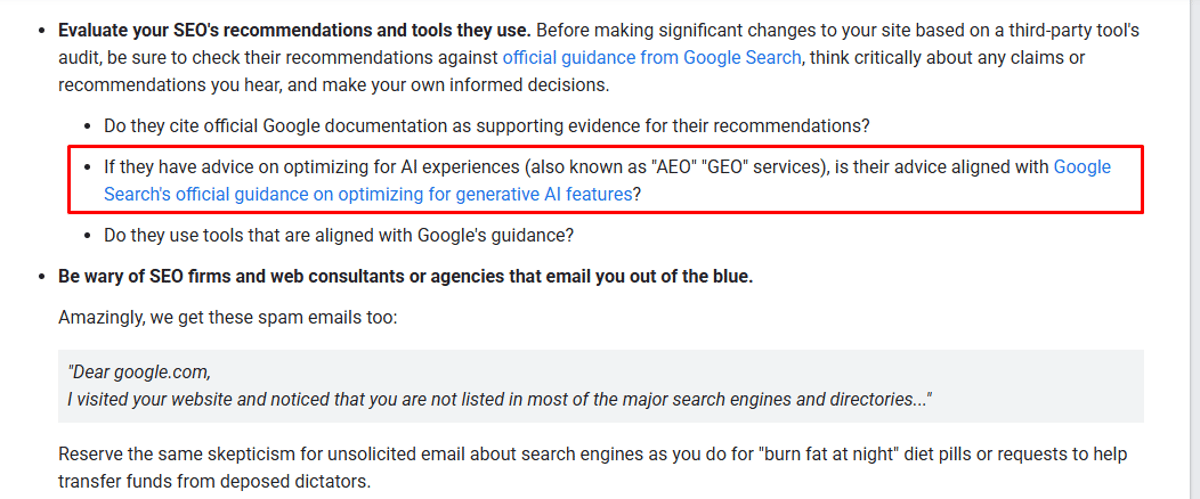 Google Adds Generative AI Optimization Guidance to SEO Docs