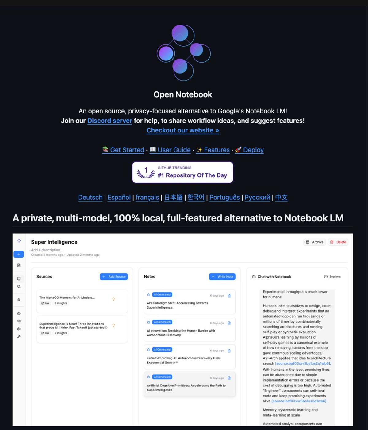 Open Notebook: Private AI Research Assistant for Your Files