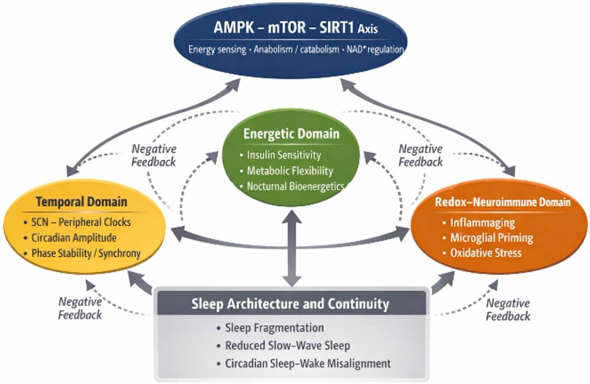 Sleep Decline Reveals Integrated Metabolic, Inflammatory, Circadian Aging